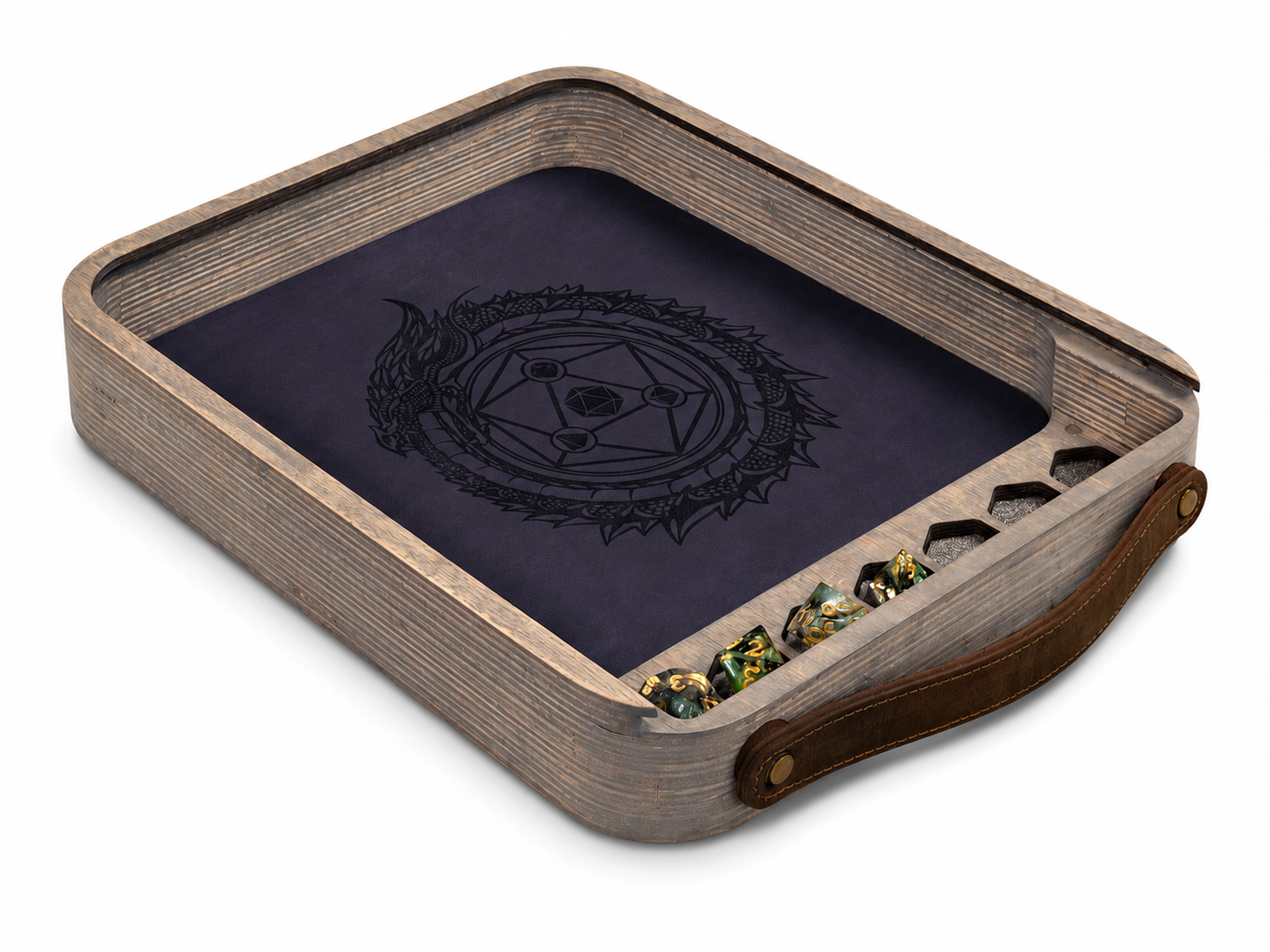 Custom Wood Dice Rolling Tray | Size M