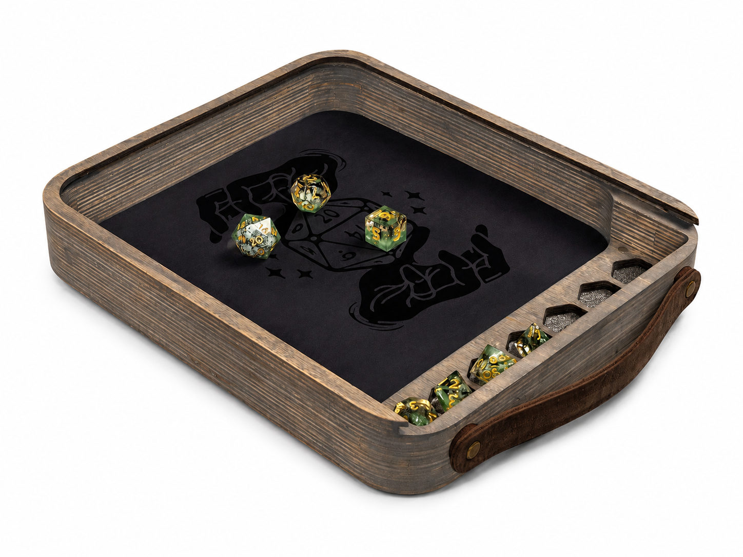Custom Wood Dice Rolling Tray | Size M